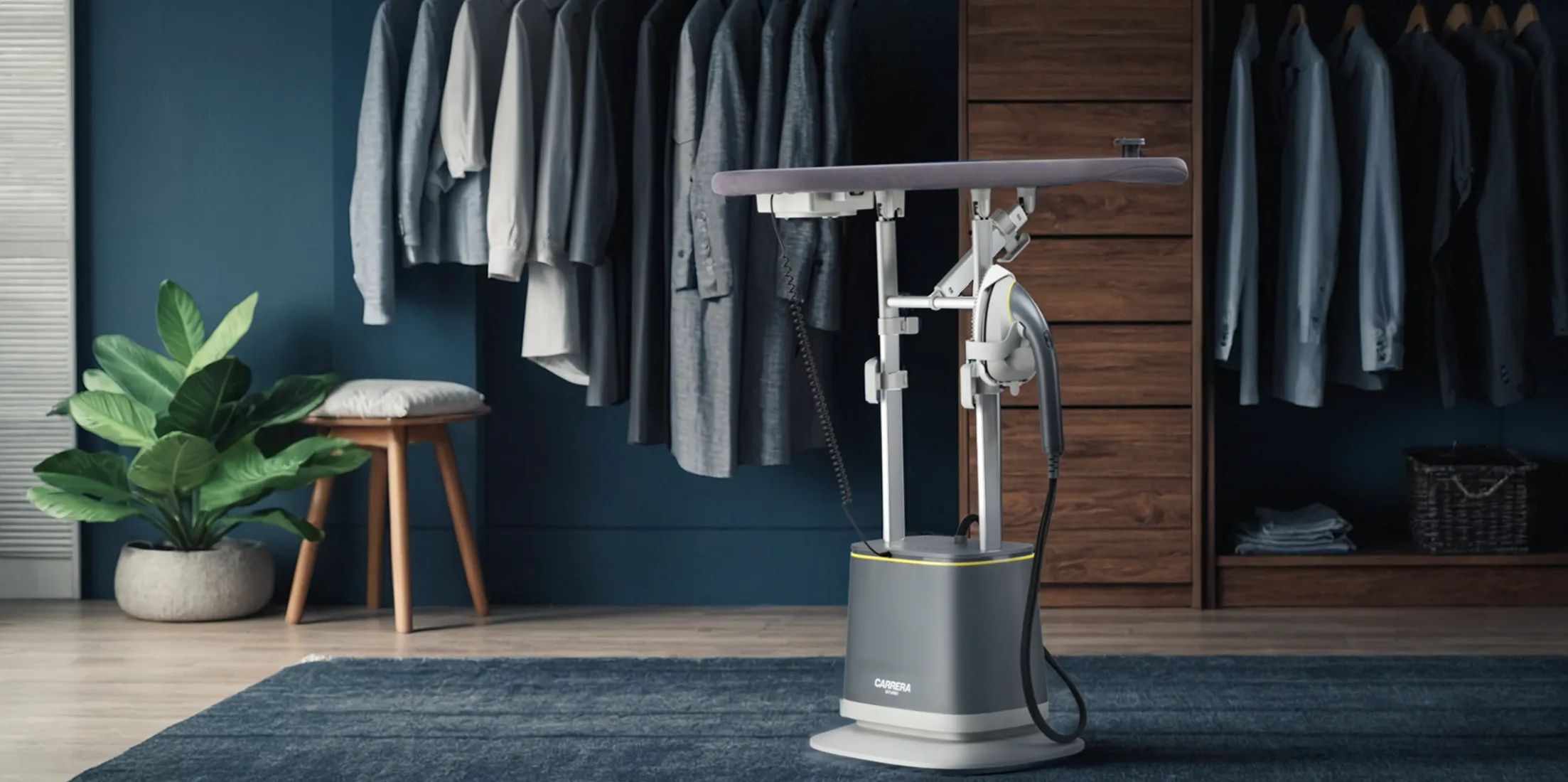 Отпариватель, парогенератор и гладильная доска в одном устройстве Carrera № 956